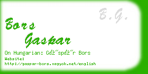 bors gaspar business card